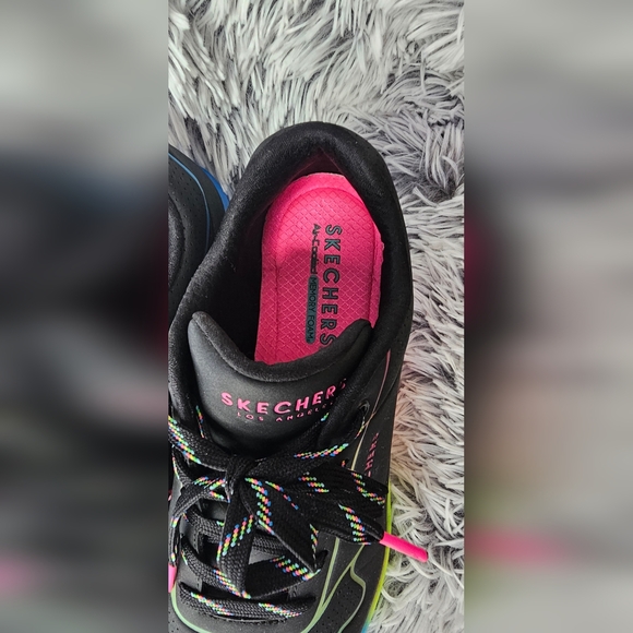 Skechers Women's Black Multicolor Sneakers - Picture 4 of 7